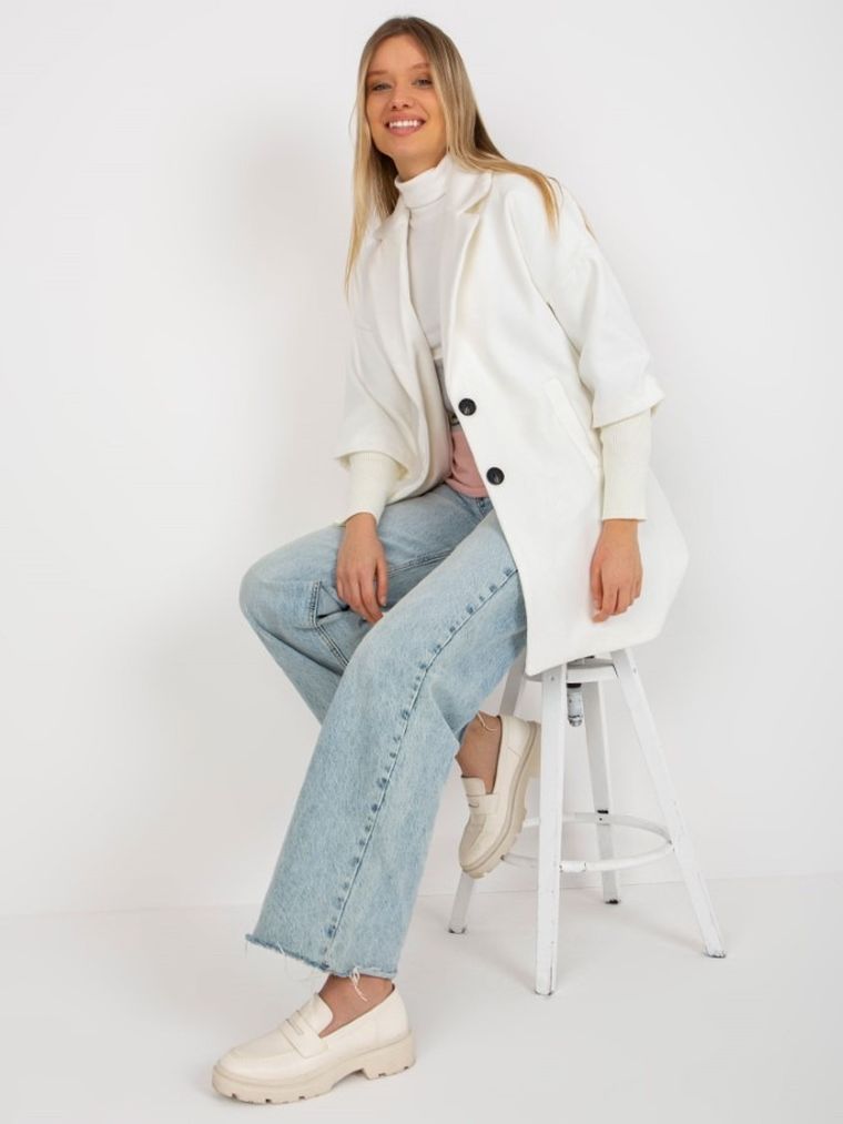 Płaszcz damski, ecru, Och Bella