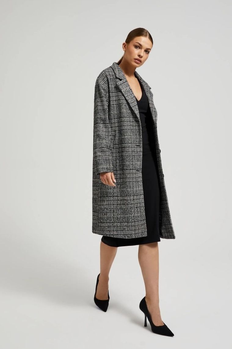 Płaszcz damski, szary, Moodo