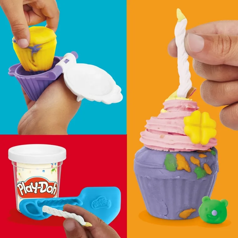 Play-Doh, Wieża babeczek, zestaw kreatywny, 8 tub