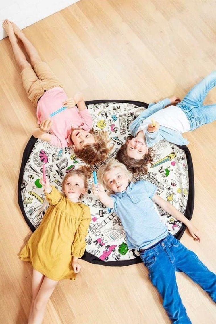 Play&Go, worek na zabawki i mata do zabawy do kolorowania, OMY, Paris, 140 cm