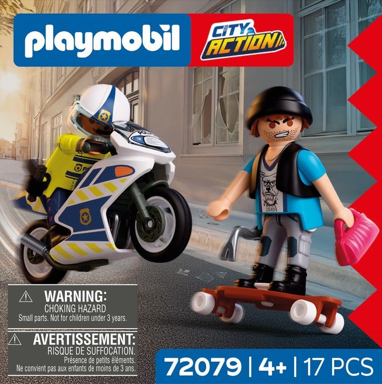 Playmobil, City Action, Pościg motocyklowy, 72079