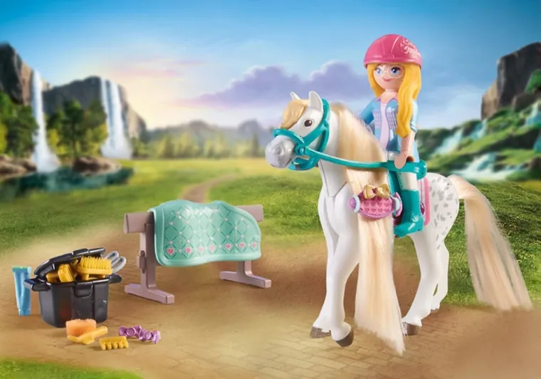 Playmobil, Horses of Waterfall, Isabella i Lioness z myjnią dla koni, 71354