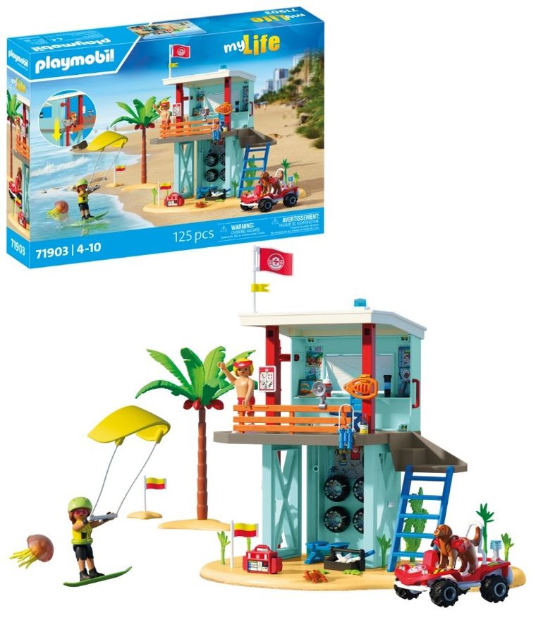 Playmobil, My Life, Wieża Ratownicza i plażowy samochód buggy, 71903