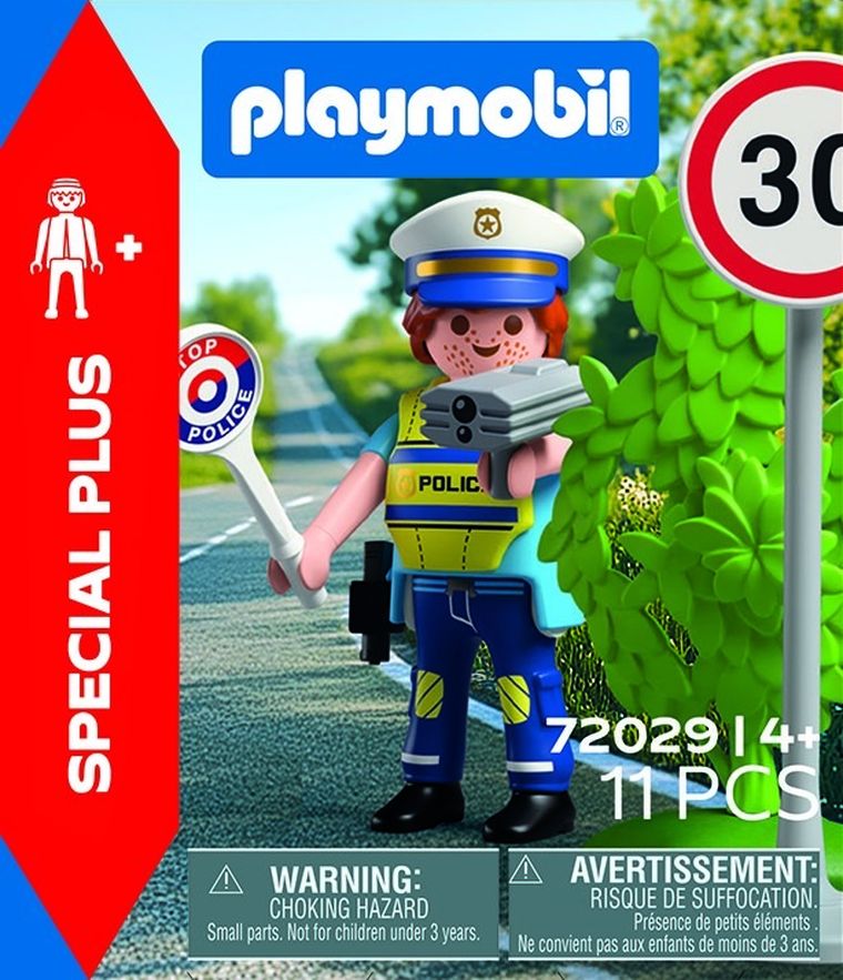Playmobil, Special Plus, Policjant z radarem do pomiaru prędkości, 72029