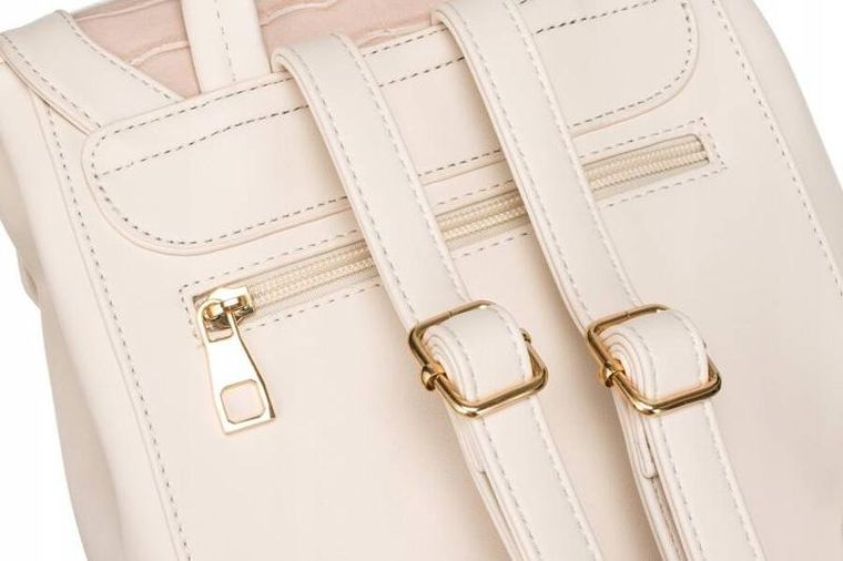 Plecak, beżowy, skóra ekologiczna, Rovicky