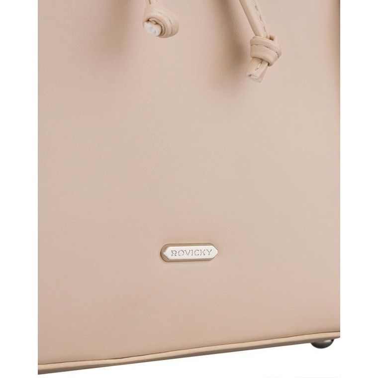 Plecak, beżowy, skóra ekologiczna, Rovicky