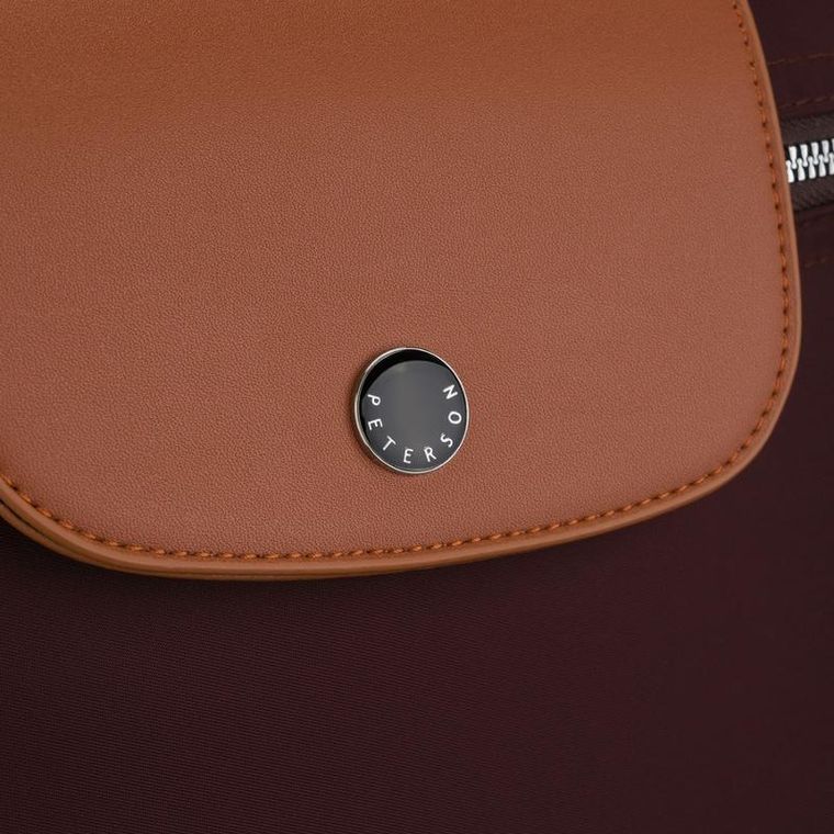 Plecak, bordowo-brązowy, Peterson