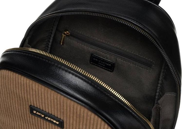 Plecak, czarny, skóra ekologiczna, David Jones