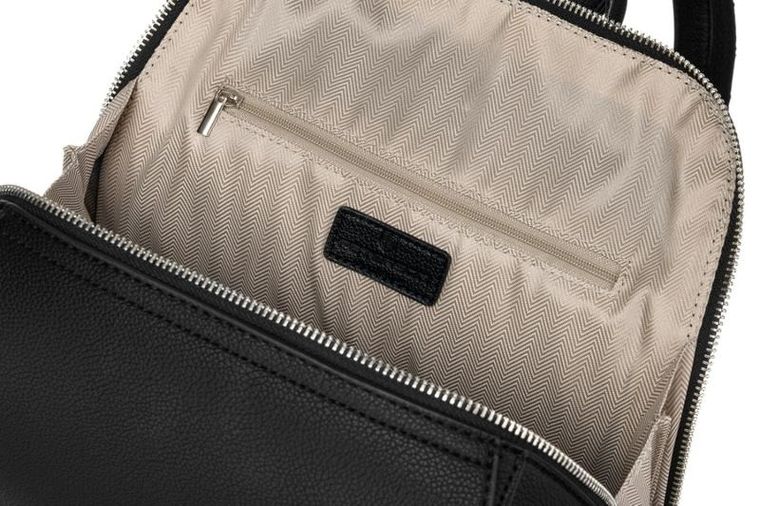 Plecak, czarny, skóra ekologiczna, Peterson