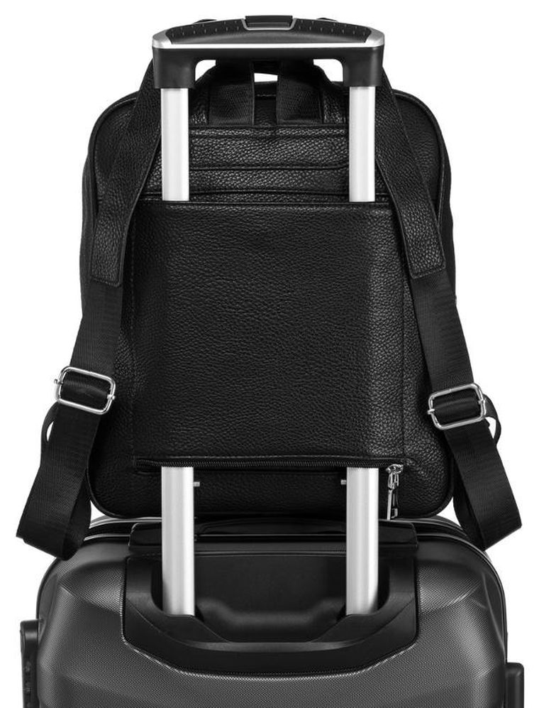 Plecak, czarny, skóra ekologiczna, Rovicky