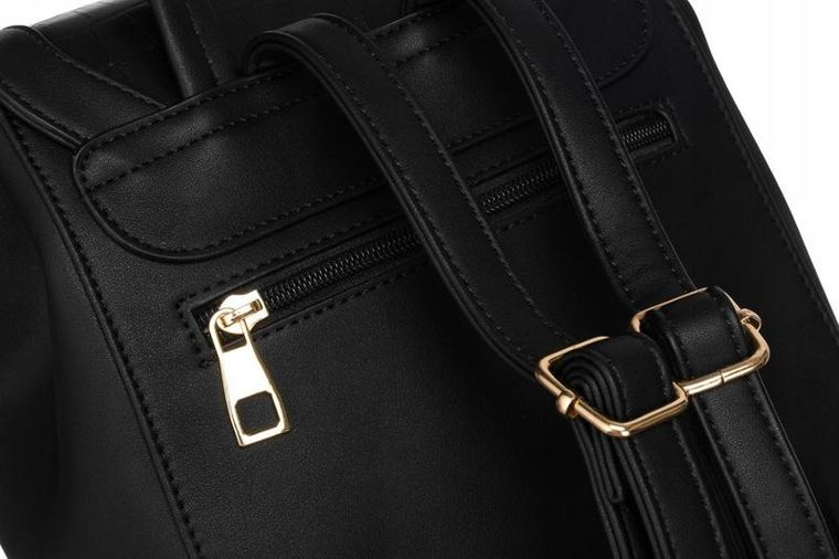 Plecak, czarny, skóra ekologiczna, Rovicky