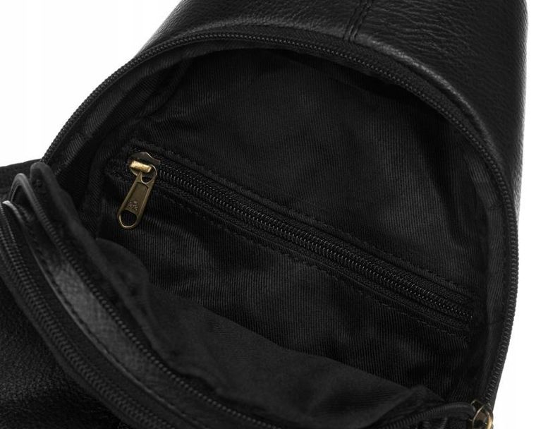 Plecak, czarny, skórzany, Peterson