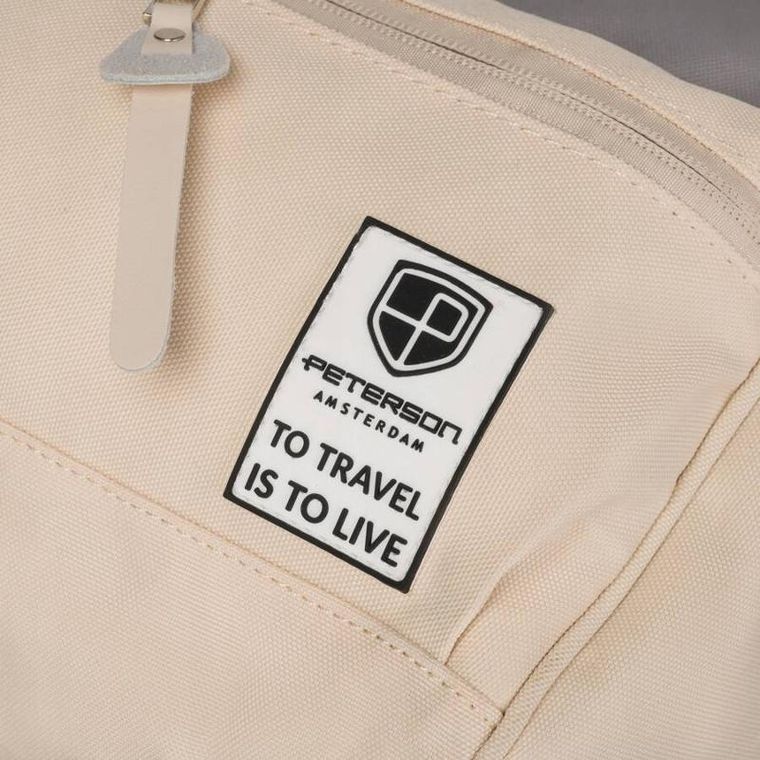 Plecak miejski, beżowy, Peterson