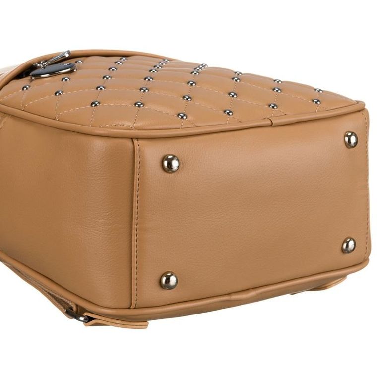 Plecak miejski, beżowy, skóra ekologiczna, Peterson