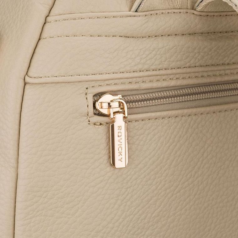 Plecak miejski, beżowy, skóra ekologiczna, Rovicky