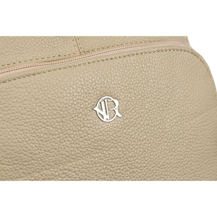 Plecak miejski, beżowy, skórzany, Rovicky