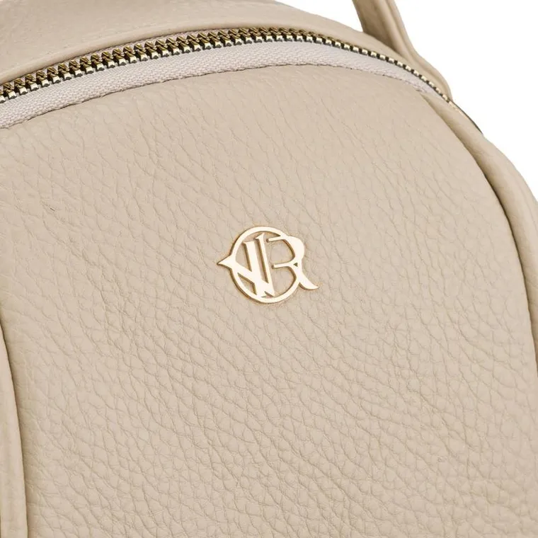 Plecak miejski, jasnobeżowy, skóra ekologiczna, Rovicky