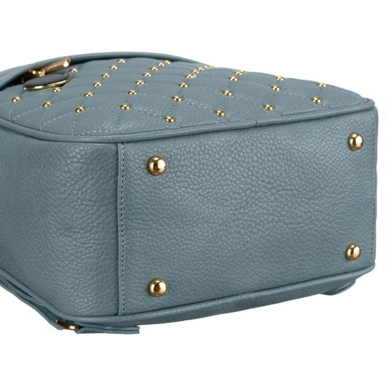 Plecak miejski, niebieski, skóra ekologiczna, Peterson