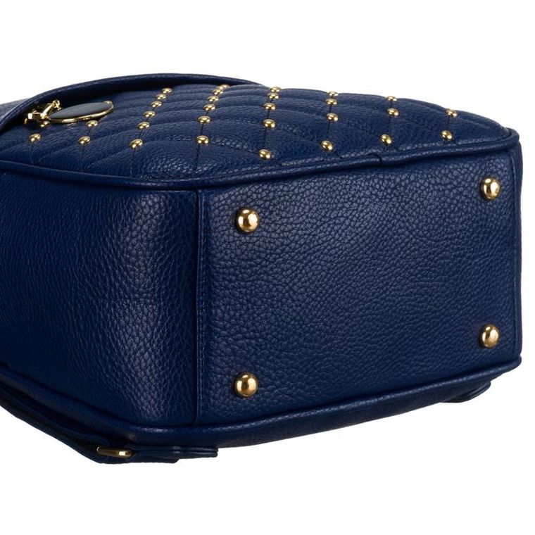 Plecak miejski, niebieski, skóra ekologiczna, Peterson