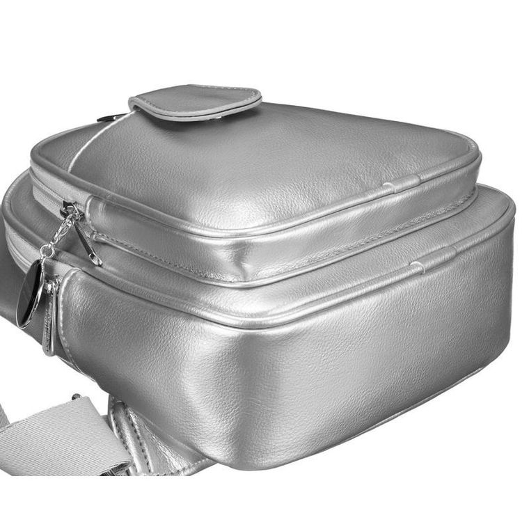 Plecak na jedno ramię, saszetka, srebrny, Peterson