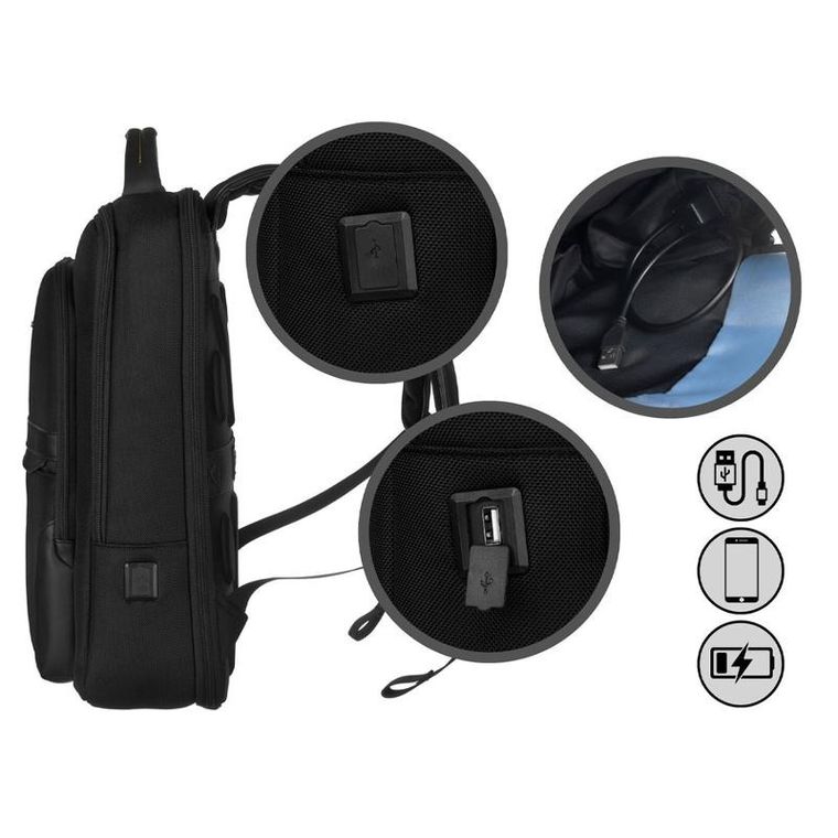 Plecak podróżny, bagaż podręczny do samolotu, czarny, Peterson