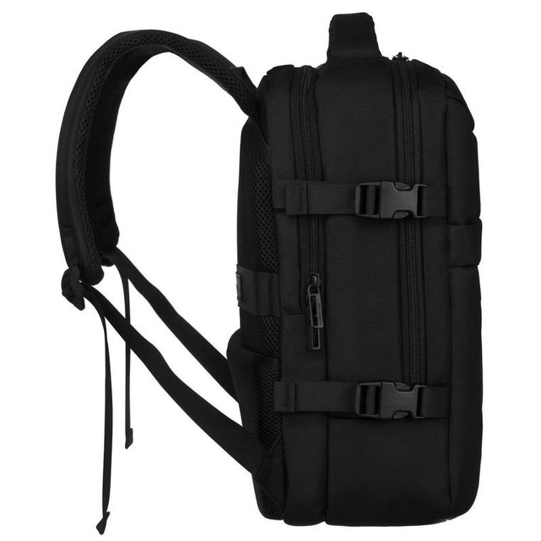 Plecak podróżny, bagaż podręczny do samolotu, czarny, Peterson