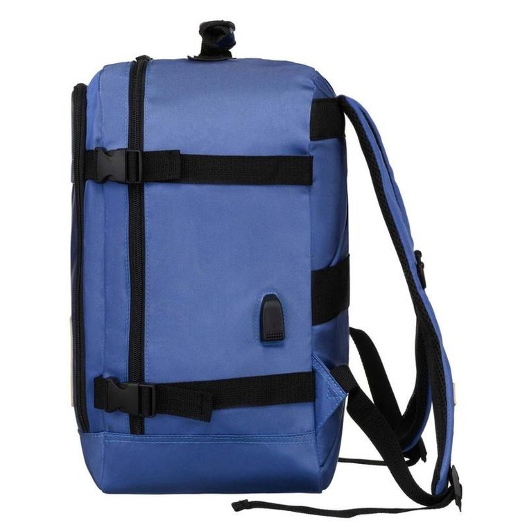 Plecak podróżny, bagaż podręczny do samolotu, niebieski, Peterson