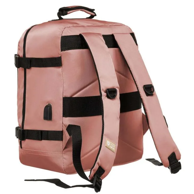 Plecak podróżny, bagaż podręczny do samolotu, różowy, Peterson