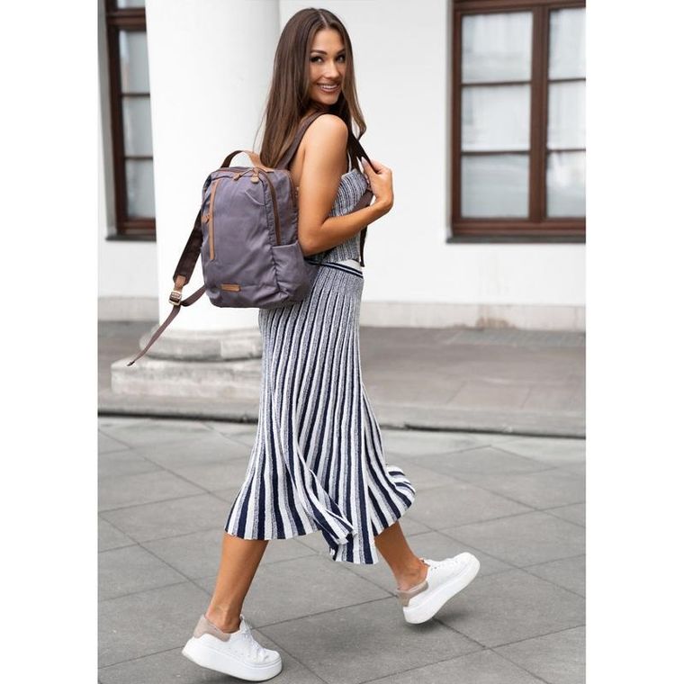 Plecak podróżny, bagaż podręczny do samolotu, szary, Peterson