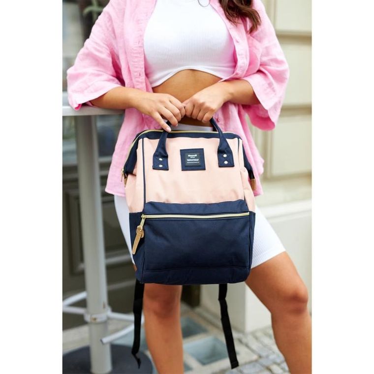 Plecak podróżny na laptopa, bagaż podręczny do samolotu, różowy, Himawari