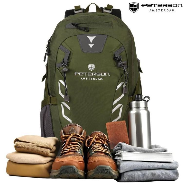 Plecak turystyczny, zielony, Peterson