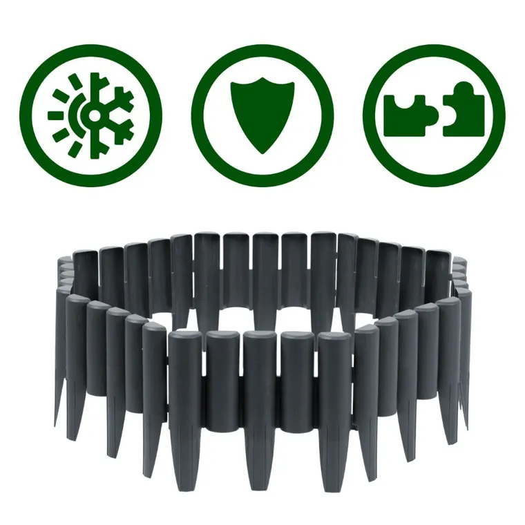 Plonos, obrzeże ogrodowe, szare, 220 cm