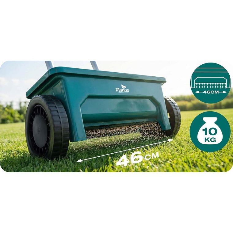 Plonos, siewnik do trawy, nasion, rozsiewacz nawozu, ręczny, 12l, PL-980