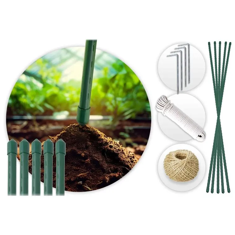 Plonos, tunel ogrodowy, 3-4,5 m, 13,5 m², biały