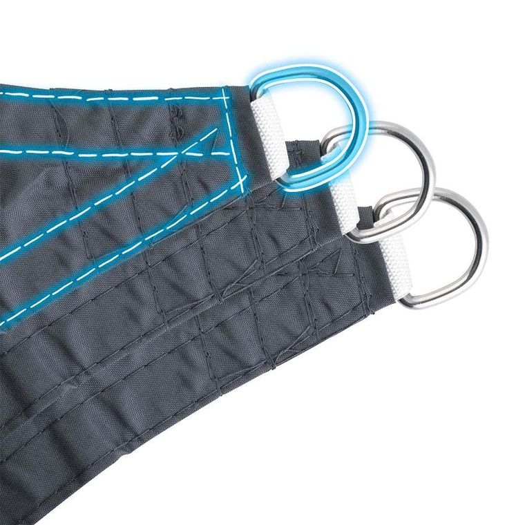 Plonos, żagiel przeciwsłoneczny trójkątny, szary, 7m2