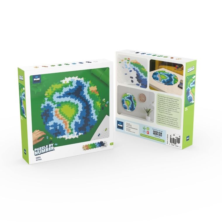 Plus-Plus Mini, Kula ziemska, puzzle po numerach, 800 elementów