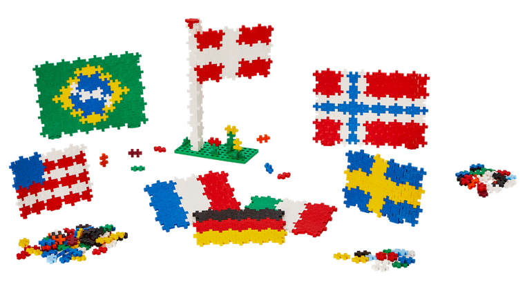 Plus-Plus, Naucz się budować, Flagi z całego świata, klocki, 700 elementów