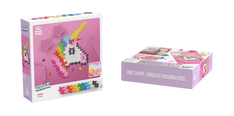 Plus-plus, Puzzle by number, jednorożec, 250 elementów