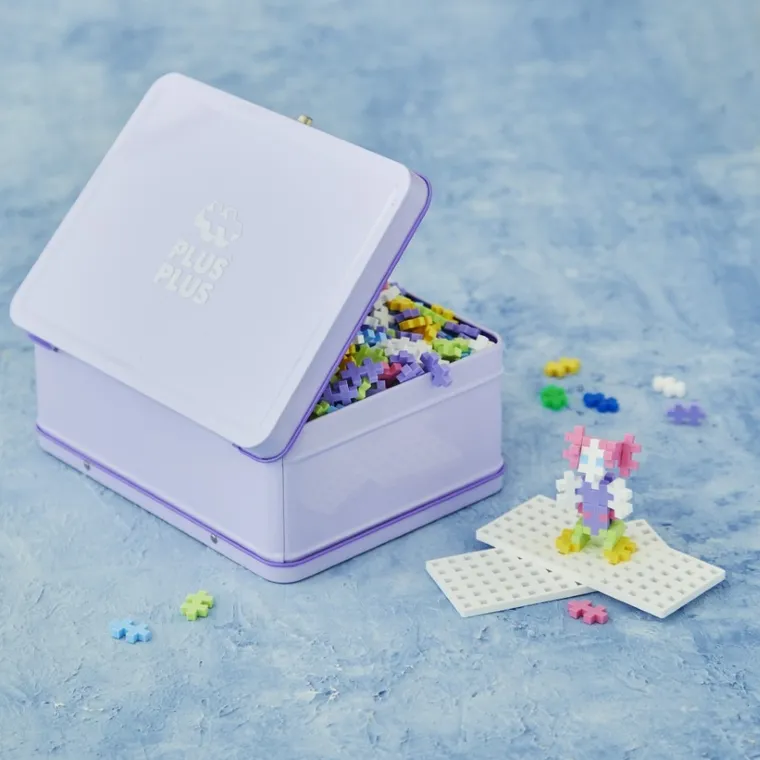 Plus-Plus, Zestawy Basic, Pastelowa Walizeczka, klocki, 600 elementów