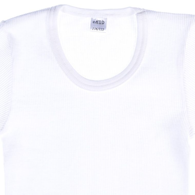 Podkoszulek chłopięcy z krótkim rękawem, biały, Marek, Saltex