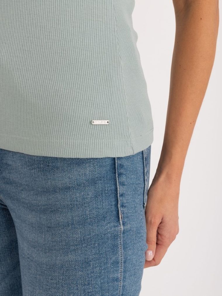 Podkoszulek damski na ramiączka, zielony, Sublevel