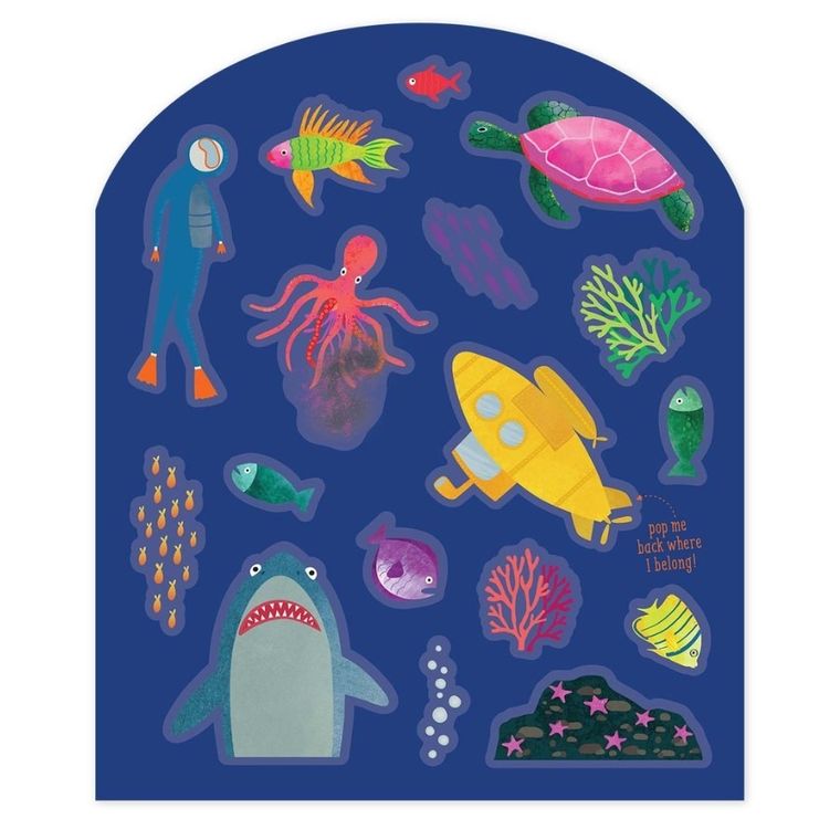 Podwodny Świat. Zestaw naklejek wielokrotnego użytku