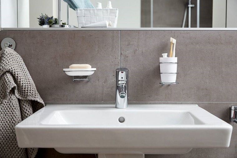 Pojemnik na szczoteczki do zębów, Milazzo Vacuum-Loc, stal chromowana