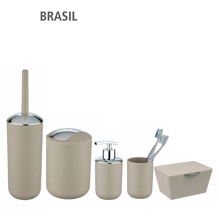 Pojemnik na szczotkę, Brasil, beżowy + szczotka wc