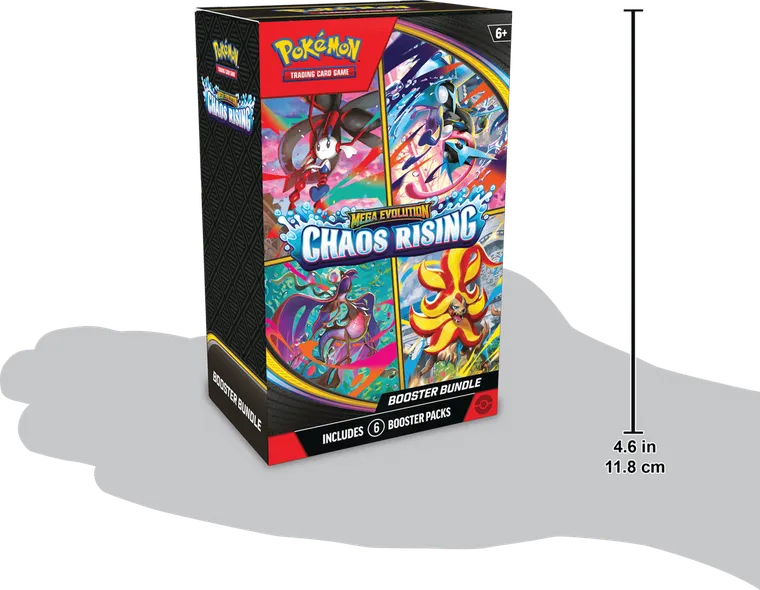 Pokemon TCG: Mega Evolution, Chaos Rising, Booster Bundle, gra karciana, dodatek