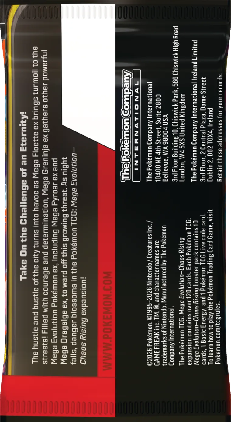 Pokemon TCG: Mega Evolution, Chaos Rising, Booster, gra karciana, dodatek