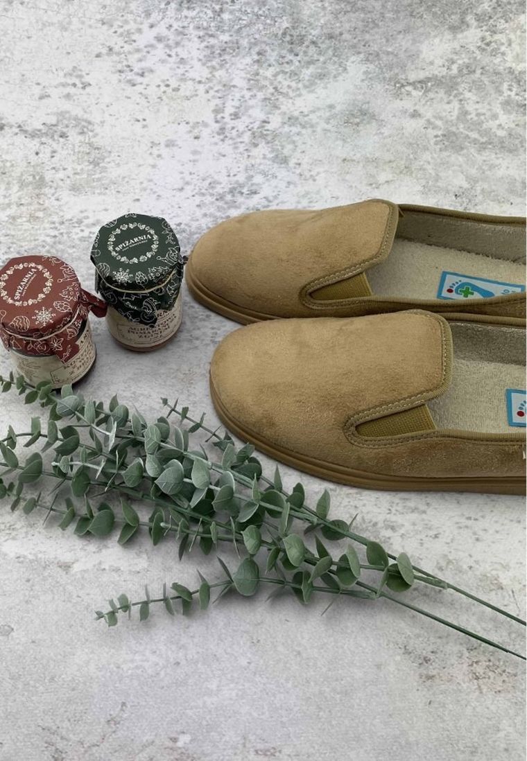 Półbuty męskie, zdrowotne, beżowe, Dr Orto