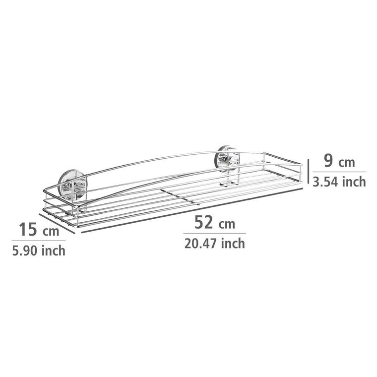 Półka łazienkowa, Milazzo, Vacuum-Loc, stal chromowana