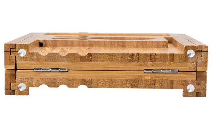 Półka łazienkowa na wannę, bambusowa, składana