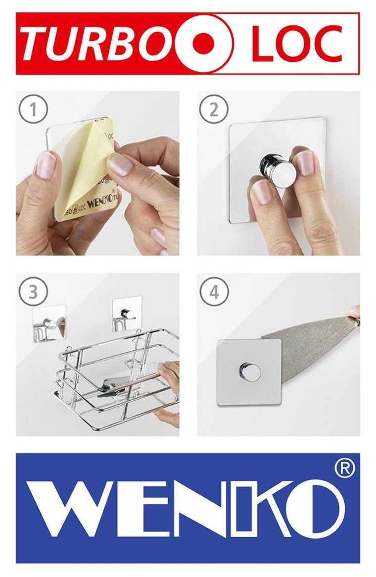 Półka łazienkowa, Quadro, turbo-loc